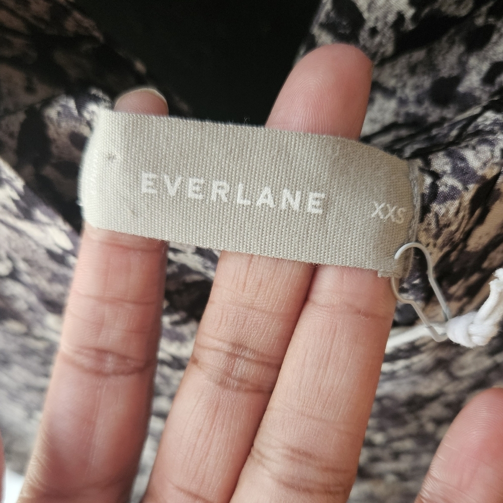 Everlane The Satin V Neck Maxi Splatter Dress Size XXS - Picture 7 of 9
